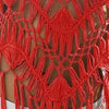 2024 Beach Cover Ups for Swimwear Women Sexy Hand Hook Hollow Out Sunscreen Shirt with Long Tassel Beach Cover