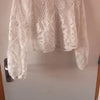 Sexy Long Sleeve White Lace Shirts Women Blouses Casual Crochet Hollow Out Elegant Tops Cropped Turtleneck Blusas 16296