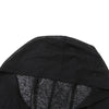 OMSJ Women Gothic 2024 Black Hooded Knitted High Split Long Dress Hollow Sexy See-through Straight Dress Festival Rave Club Wear