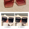 New Vintage Large Frame Sunglasses Women's Brand Designer Square Sun Glasses Women Travel Fashion Eyewear UV400 Gafas De Sol