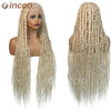 36 Inches Synthetic Lace Braided Wigs Butterfly Braids Lace Wig For Black Women Braid Wigs On Sale Clearance Box Braids Lace Wig