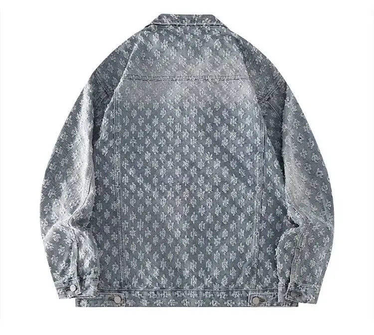 Fashion Stylish Luxury Clothing Loose-fitting Jacket for Casual Cotton Suitable Spring and Autumn Water-washed Jacquard Jacket