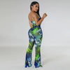 Floral Printed Jumpsuits Summer Outfits for Women 2024 Clubwear Spaghetti Strap Skinny One Pieces Romper Summer Beach Wear