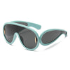 New Fashion Personality Hip Hop Cool Cyberpunk Sunglasses with Large Frame UV400 Anti UV Eyeglasses Oculos De Sol Feminino