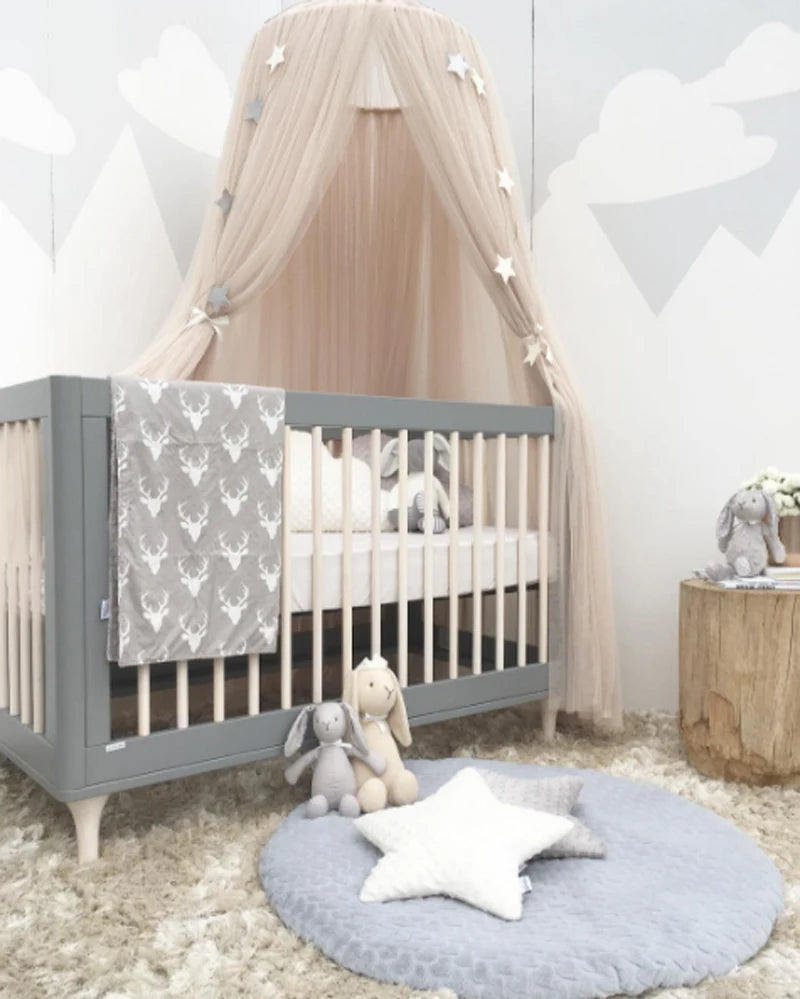 Baby Canopy Mosquito Net Bed Canopy Curtain Bedding Crib Netting Pink Girls Princess Play Tent for Kids Children Room Decoration