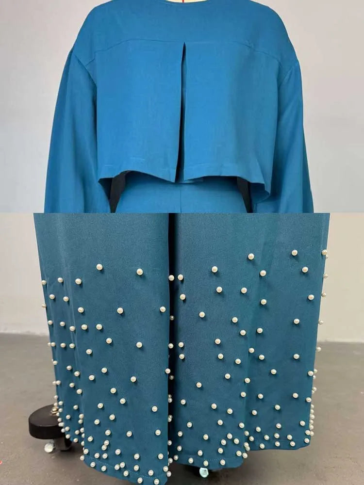 Spring Clothes for Women 2 Piece Sets Women Outfit Lantern Sleeves Suit with Wide Pants and Top High Street Ladies Elegant Sets