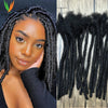 Dreadlock Extensions Real Human Hair For Man/Women 0.6cm Wedth Permanent Loc Extensions 20 Strands 8 Inch Brazilian Dreadlock