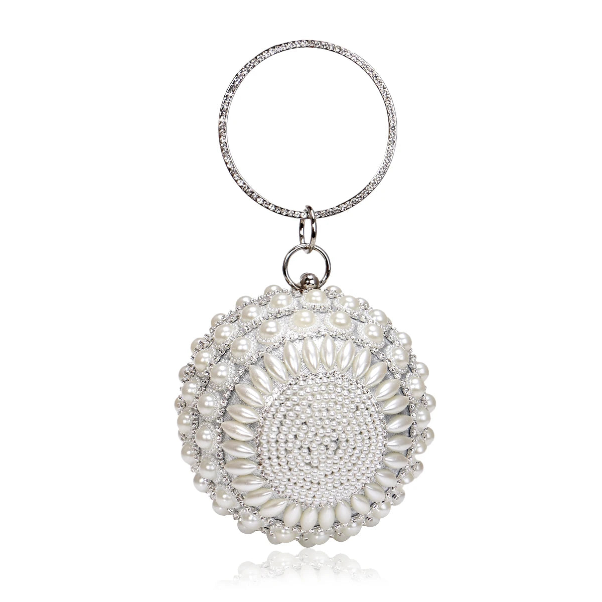 Women Evening Bags Pearl Lady Clutch Bags Beading Diamonds Party Wedding Prom Glitter Banquet Handbags Ball Design Handle Glamor