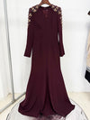 HIGH STREET Newest Fashion 2025 Designer Party Vestido Women's Diamonds Beaded Split Long Maxi Dress