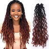 Goddess Faux Locs Crochet Hair Soft Curly Dreadlocks Hair Extensions Synthetic Braiding Hair Ombre Crochet Locs Wholesale Braids