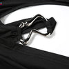 Weird Puss Metal Buckle Dress Women Irregular Hollow Split One Shoulder Skinny Ruched Waistless Midnight Clubwear Maxi Bodycon