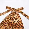 Weird Puss Backless Romper Women Halter Bandage Leopard Print Fit Tight Stretch Summer Sexy Hipster Activity Workout Playsuits