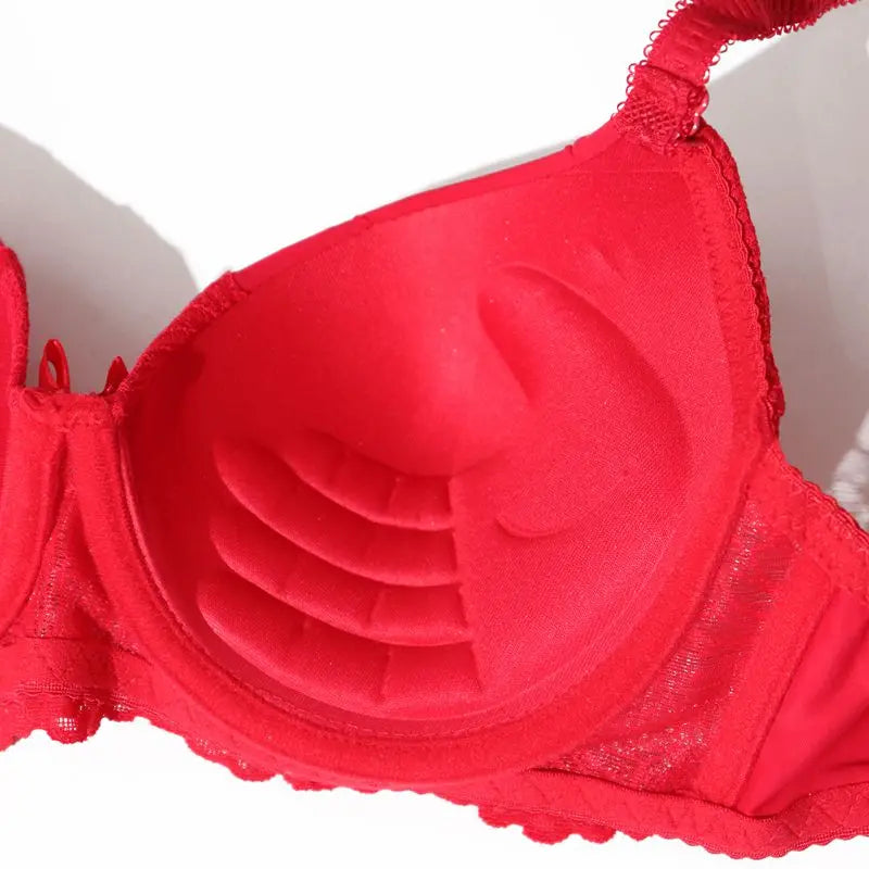 Beauwear Lace Trim Underwire Bra for Women Full Cup Molded Cup Bra Push Up Lingerie