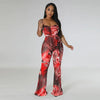 Floral Printed Jumpsuits Summer Outfits for Women 2024 Clubwear Spaghetti Strap Skinny One Pieces Romper Summer Beach Wear