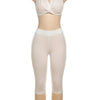 Nibber Sexy See Through Women 2 Piece Set Summer Trend Mesh Thin Whip Halter Tank Tops+Wide Waist Shorts Matching Street Outfits