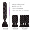 S-noilite Box Braiding Hair Pre Stretched Ombre Jumbo Braids Synthetic Braiding Hair Red Pink Blue Gray 24 Inch Hair Extensions