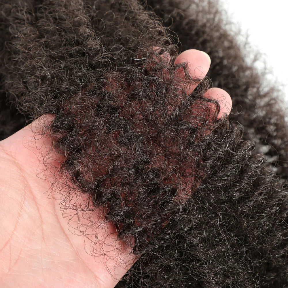 24 inch Kinky Afro Springy Braiding Crochet Hair 18” Marley Kinky Crochet Braids Hair Soft Afro Kinky Twist Crochet Braid Hair