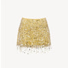 Sexy Sequins Tassel Skirt Sets Women Sling Crop Tops Hip Package A-line Short Skirts 2025 Summer Chic Beach Party Outfits Lady