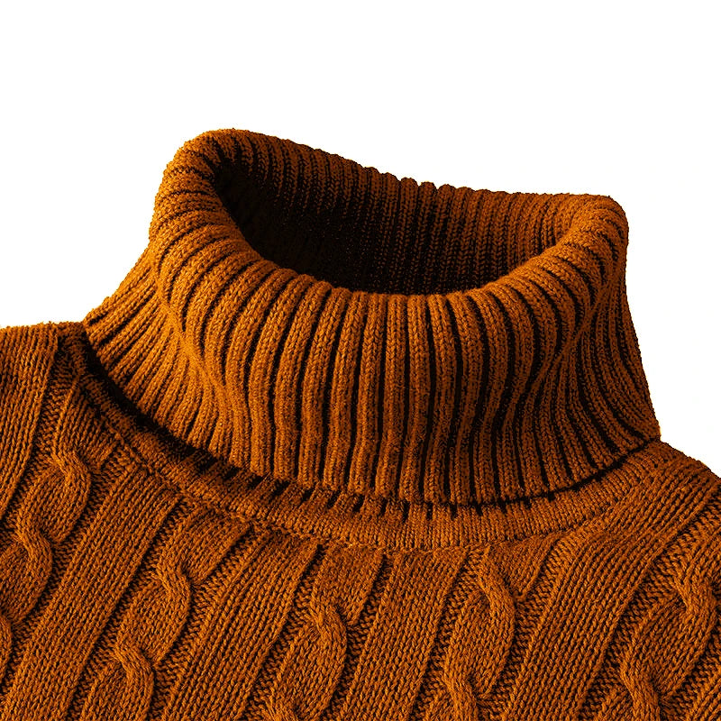 Winter Turtleneck Sweater New Men's Casual Rollneck Knitted Swatshirts Warm Men Jumper Wool Autum Sweaters