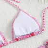 Bikini Women Swimsuit 2025 New Print Halter Bikinis Set Sexy Thong Swimwear Summer Two Piece Backless Beach Bathing Suit Female