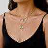 MHS.SUN New Leopard Bubble Letter Necklace Gold Plated Chunky Bubble Zircon 26 Initial Pendant Necklace Women Fashion Jewelry