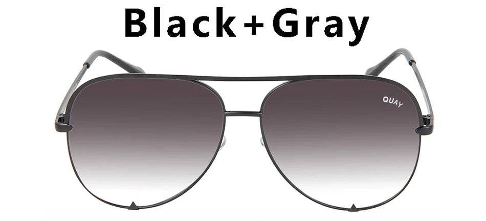 Quay Sunglasses Women Brand Designer Mirror Pilot HIGH KEY Sunglasses UV400 Women's Eyewear Ladies Shades Female