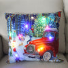 45cm Glowing Santa Claus Pillowcase with Led Lights 2023 New Year Decoration for Home Christmas Ornament Decor Led Cushion Cover
