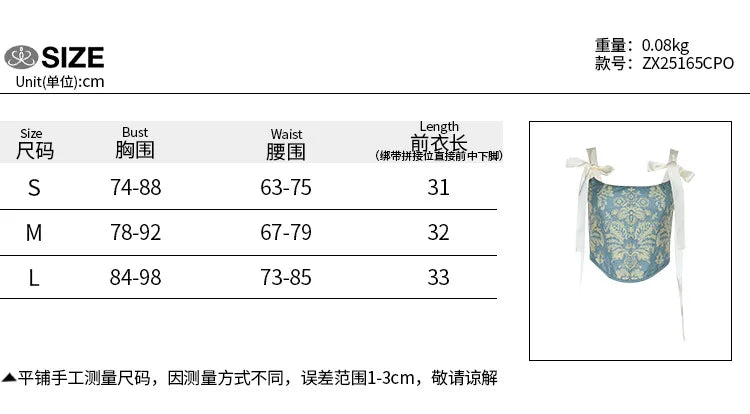 European and American fashion suspender embroidery printing bow waist vest female ins niche spice girl wind Joker slim top