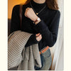 Women's Turtleneck Sweater Winter 2025 Retro Red with Velvet Lining Thickened Inner Wear Thermal Knitting Bottoming Shirt