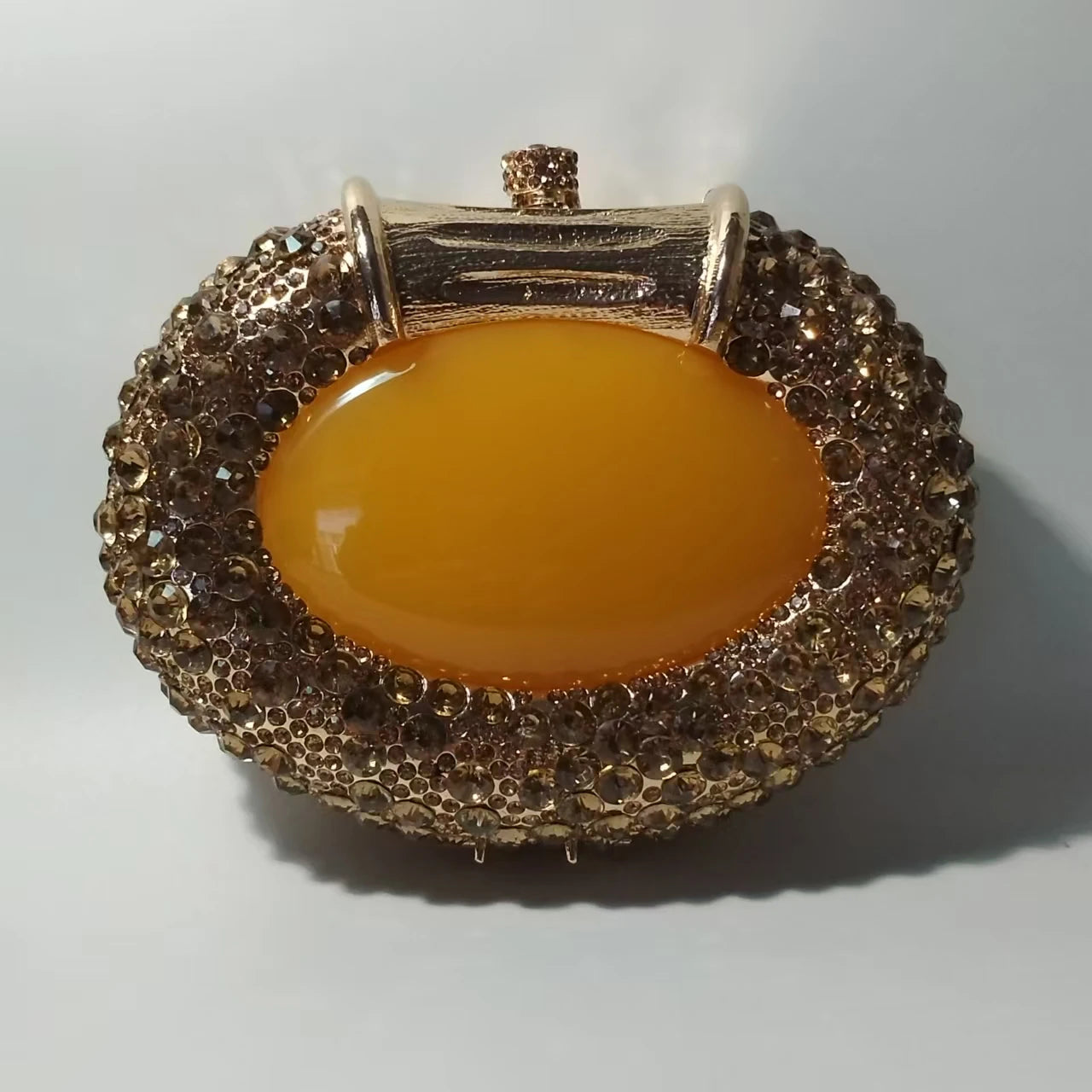 XIYUAN Oval Shaped Crystals Evening Clutch Bags Women Boutique Diamond Clutch Purses And Handbags Bridal Wedding Gem Phone Purse