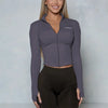 Women BUM New Sculpting Jacket Running Elasticity Yoga Jacket Slim Top Coat Women's Sports Jacket Gym Long Sleeves Women Zipper