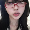 New Y2K Style Retro Blue Green Square Small Frame Glasses Frame Women's Anti Blue Light Glasses 2024 Fashion Eyeglasses Frame