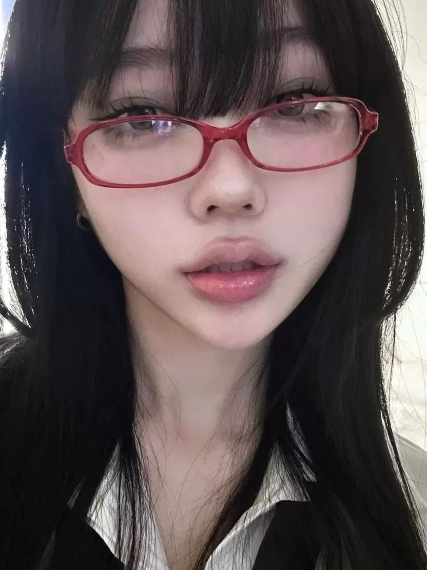 New Y2K Style Retro Blue Green Square Small Frame Glasses Frame Women's Anti Blue Light Glasses 2024 Fashion Eyeglasses Frame