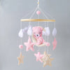 Baby Crib Mobile Rattle Toy 0-12Months Infant Soft Felt Teddy Velvet Pink Bear Bed Bell Hanging Toy Holder Bracket Crib Girl Toy
