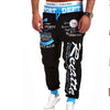 Men Streetwear Sweatpants Y2K Graffti Hip Hop Drawstring Waist Relaxed Fit Jogger Pants  with Pockets Loose Drop Crotch Trousers