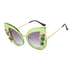 Luxury Diamond Cat Eye Sunglasses Women Fashion Oversized Butterfly Sun Glasses Female Steampunk Goggles Eyewear Shades Oculos