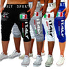 Mens Summer Shorts Elastic Drawstring Waist Lightweight Breathable Quick-Dry Sports Cropped Pants for Basketball Fitness Running