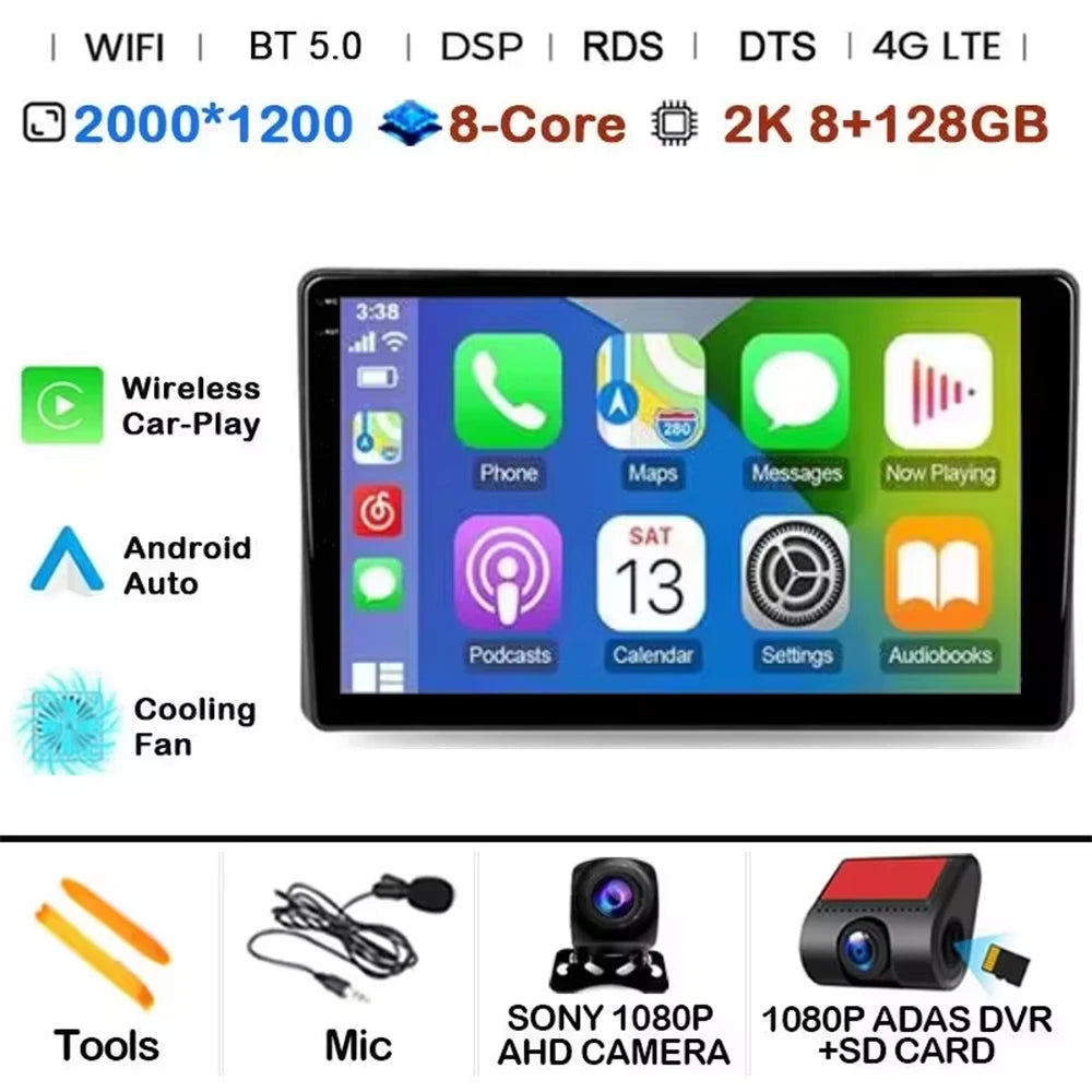 Android 14 Carplay Auto Car Radio GPS For Toyota Raize 1 2019 - 2023 For Daihatsu Rocky 2 2019 - 2021 RHD Stereo Player Video BT
