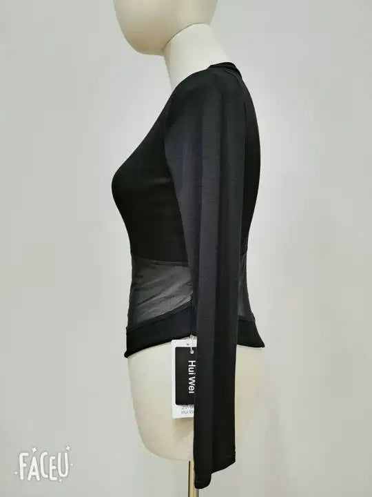 Summer Women T Shirt Girls T-Shirt Woman Clothes Long Sleeve Tops Spring Black Slim Tshirt Female Crop Top Tee Sexy Skinny Y2k