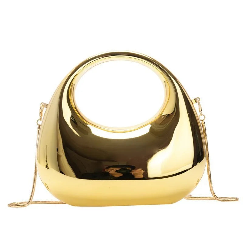 Luxury Designer Evening Clutch Clear Acrylic Women Handbags Fashion Shoulder Bag Half Moon Wedding Purses Party Tote Ladies 2025