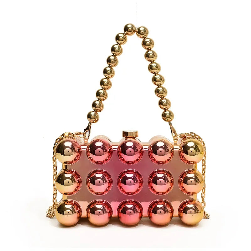 Mini Gold Chain Crossbody Bags for Women 2024 Y2K Korean Fashion Lady Evening Party Shoulder Bag Handbags and Purses