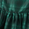2024 Sweet Green Gingham Plaid Organza Ball Gown Dress Puff Sleeve Retro Women Swing Short Princess Robe Fairy Cake Vestidos