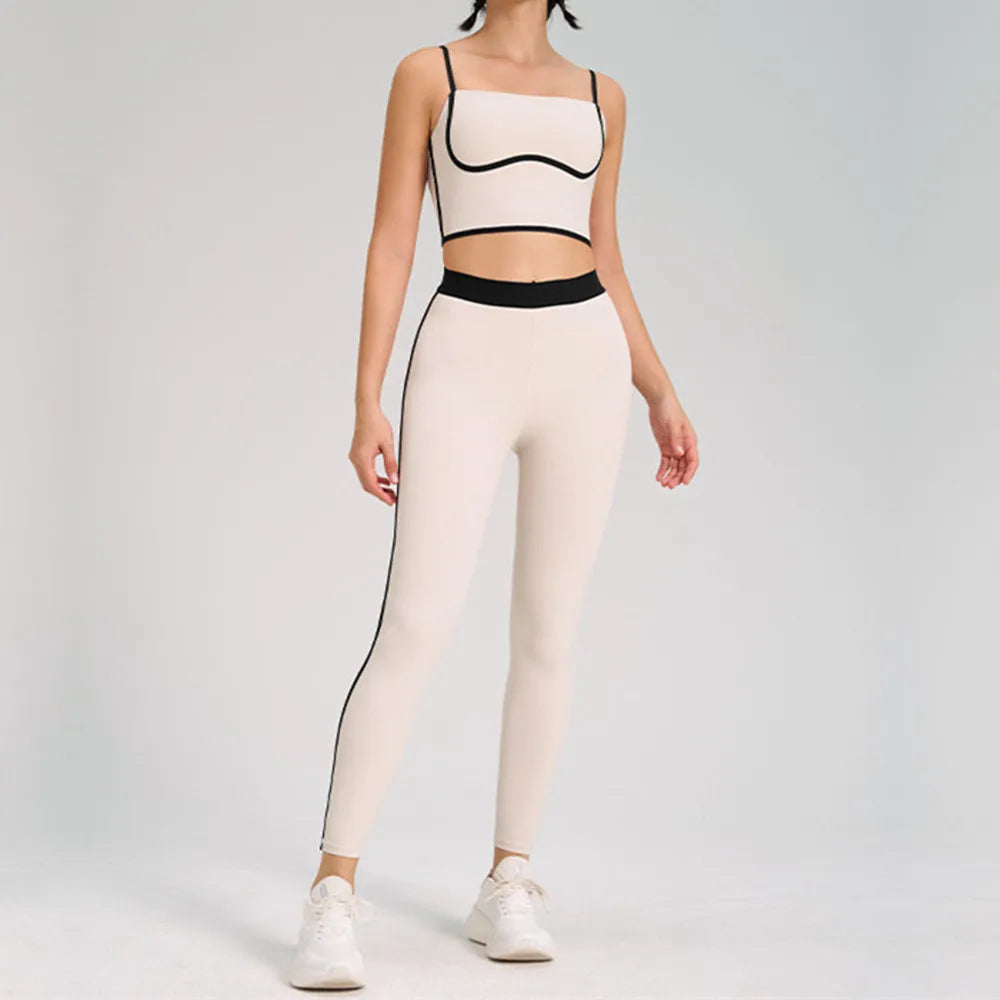 2PCS Sportswear Women Yoga Set Gym Sportswear Fitness Legging Tracksuits Sports Bra Gym Pant Active Wear Suits