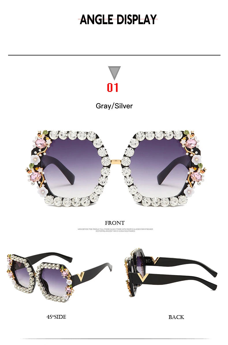 Stylish Diamond Blingbling Sunglasses For Mens Women With Bee 2022 Luxury Brand Designer Rhinestone Sexy SunglassesWomen