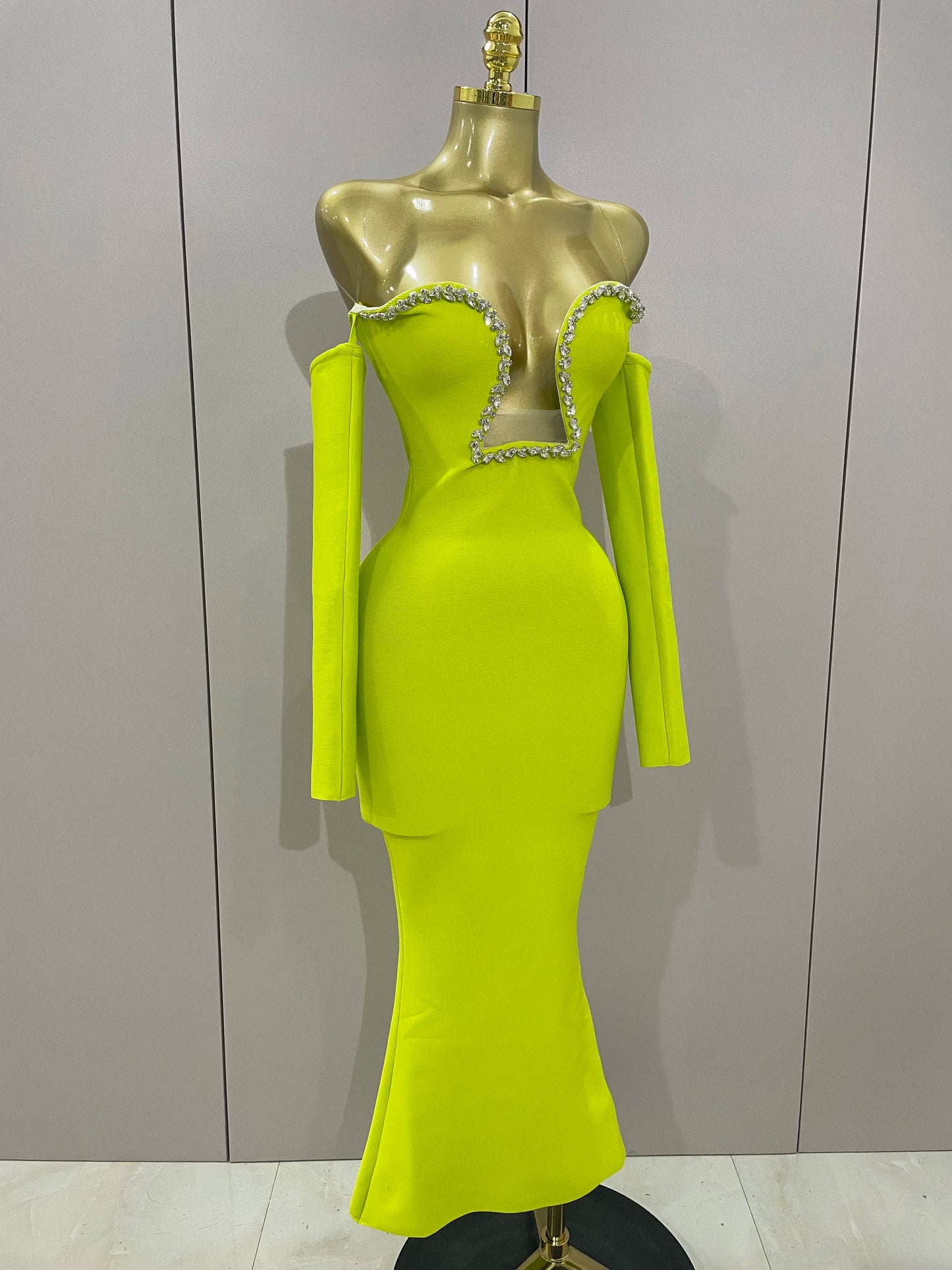 Sexy Off Shoulder Luxury Diamonds Long Bodycon Bandage Dress 2025Women Celebrity Elegant Prom Gown Birthday Club Cocktail Dress