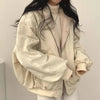 Smvp Winter Thicken Warm Parkas Women Fashion Double Sided Hooded Fleece Coat Ladies Korean Loose Long Sleeve Zip Up Jackets