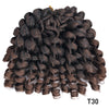 Synthetic Ombre Braiding Hair Jumpy Wand Curl Crochet Braids Hair Extension for Black Women Jamaican Bounce Curly Hair For Women
