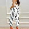 New Summer Fashion Printed Sleeveless Jumpsuit Sexy Hollow Backless Lace Up Long Jumpsuits Elegant Casual Jumpsuit With Pocket