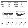 Vintage Punk Sports Sunglasses Women Men Y2K Style Cat Eye Sun Glasses Mirror Fashion Eyewear 2000s Retro Shades Gafas De Sol