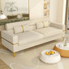 86 Inch Velvet Sofa with Gold Legs - Comfy Couch, Lounge Sofa, 3 Seater Couch - Luxury Velvet Couch for Living Room Décor
